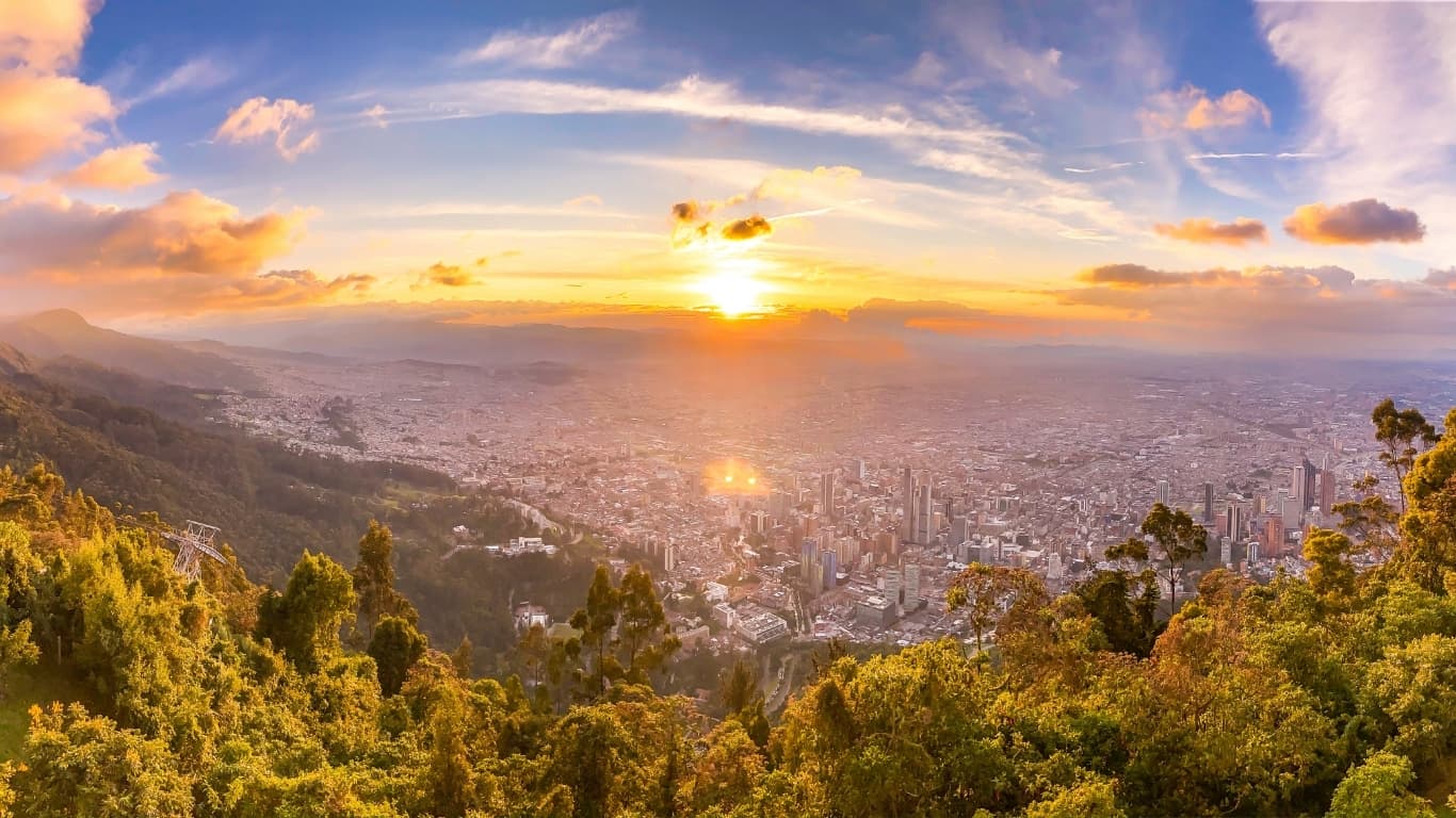 Vista panorámica de Bogotá